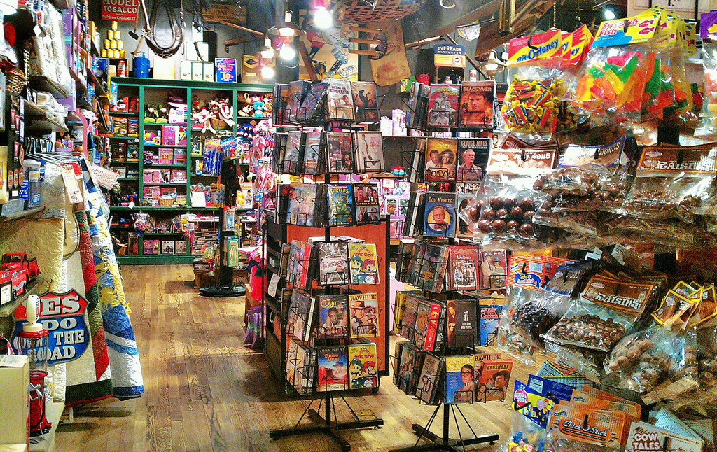 Some of the many items available for sale at a Cracker Barrel. 