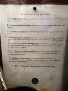 Employee Guidelines at KBrew Coffee. 