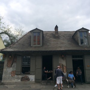 Lafitte's Blacksmith Shop, now a bar, with the curvaceous roof Rich Campanella mentions in the story. 
