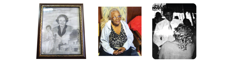 Collage of photos of Peaches