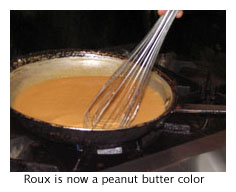Making Roux - Peanut Butter Color