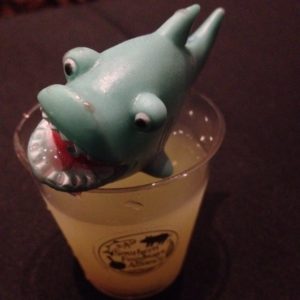 Mini shark attack shots give depth to Brett Martin's symposium talk on the New Orleans cocktail.